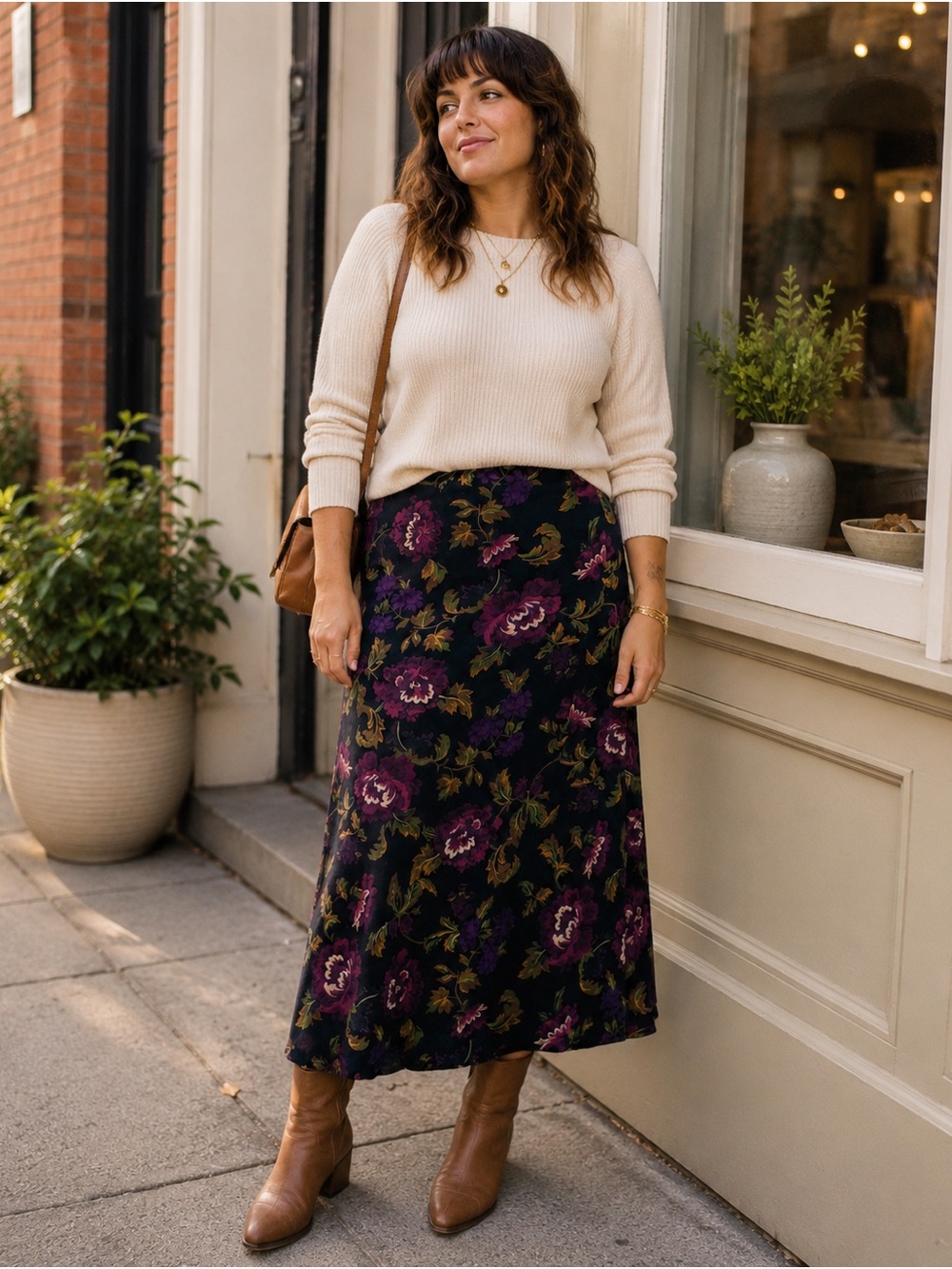Black Maxi Skirt Petite 8 Purple Floral Whimsigoth Academia Cottagecore Romantic